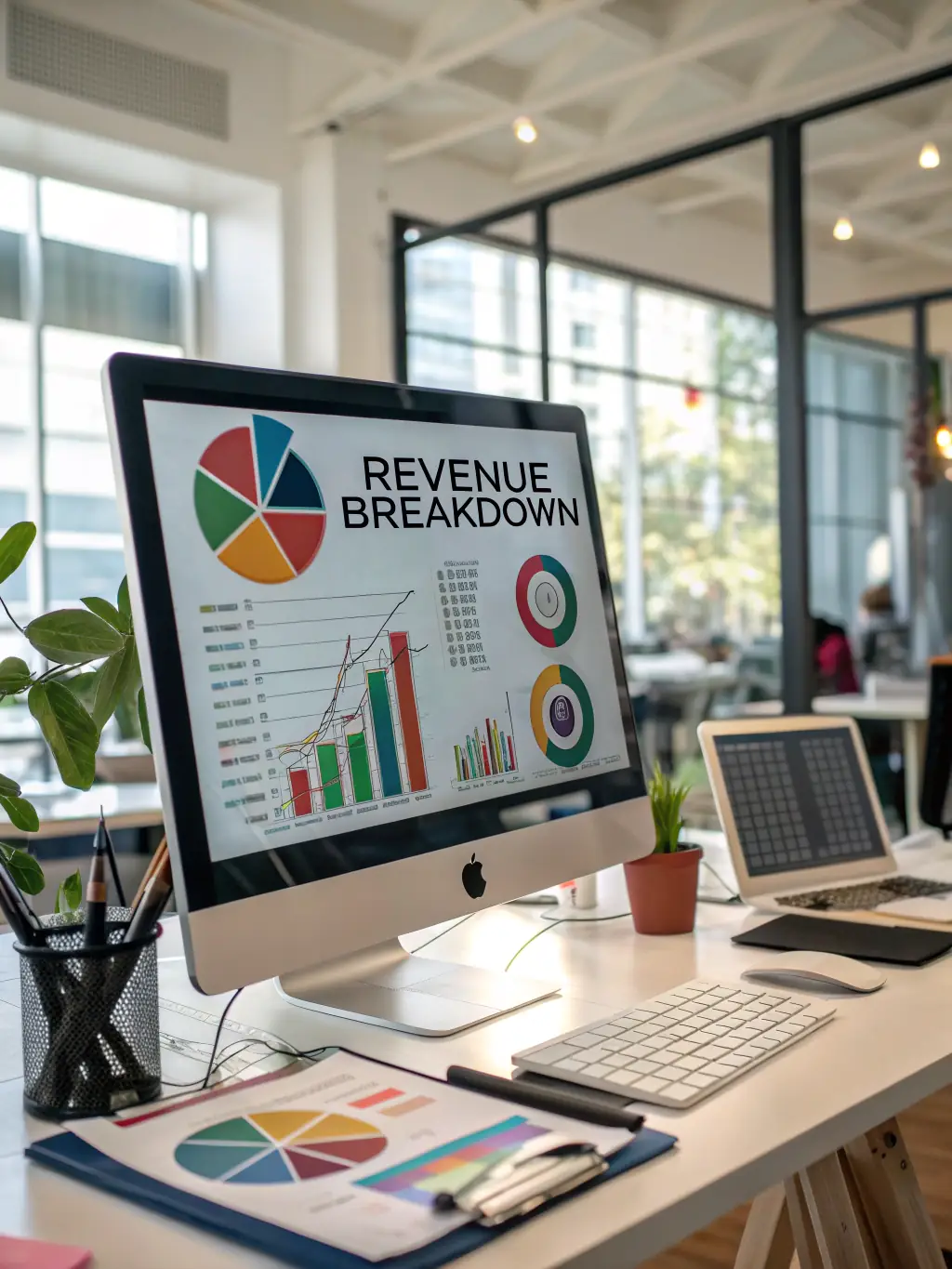 A diverse portfolio of investments represented by various charts and graphs, symbolizing strategic asset allocation for the South African market.